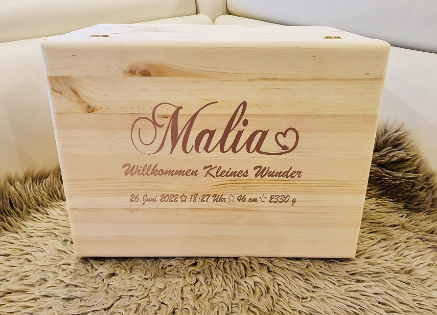 Holzbox bedruckt nach Kundenangaben