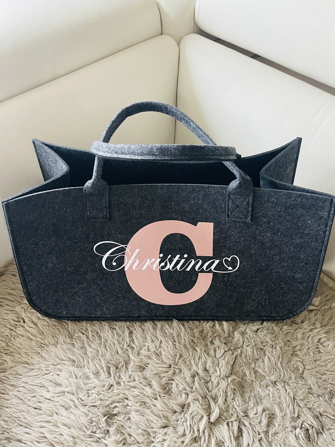 Dunkle Filz-Tasche personalisiert & individuell erstellt