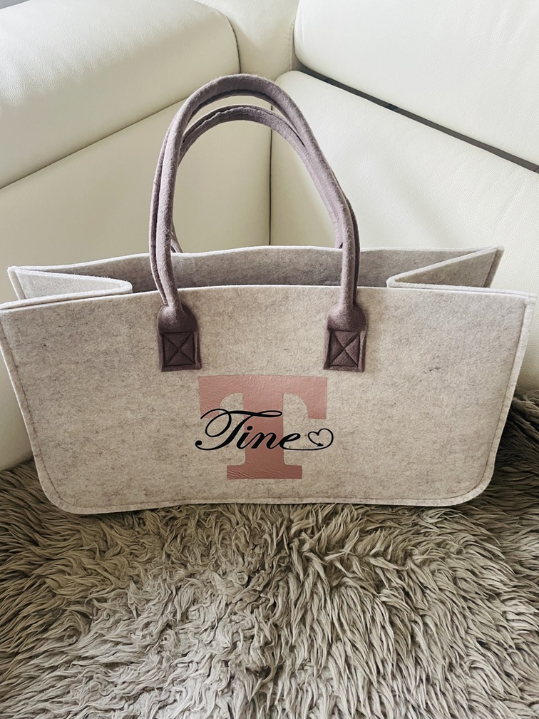 Helle Filz-Tasche personalisiert & individuell erstellt
