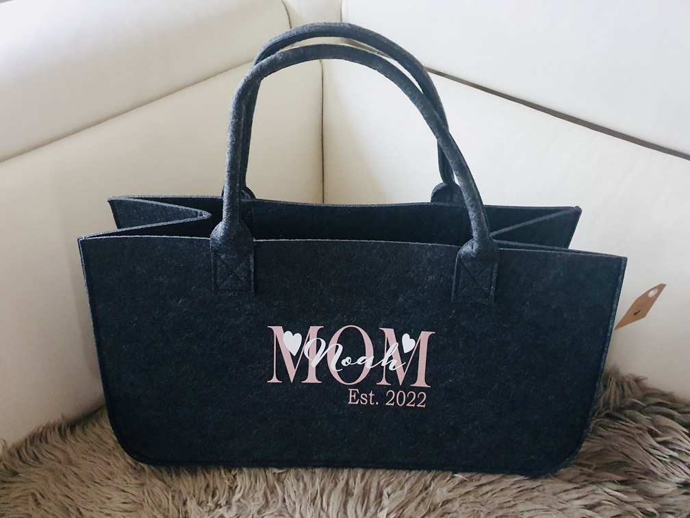 Dunkle Filz-Tasche personalisiert & individuell erstellt