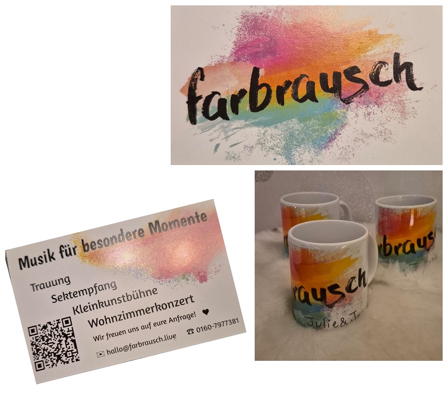 3 Vollflächige Tassen mit Kundenlogo, spülmaschinen-geeignet